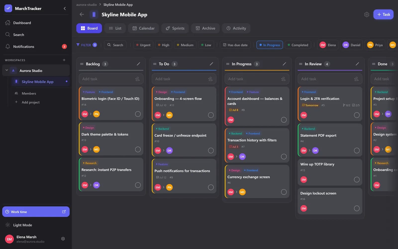 Case study: MarchTracker: A Team Task Tracker for iOS, Android and Web
