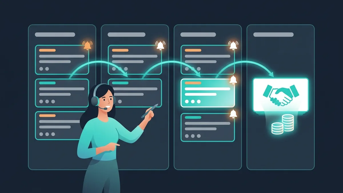 Automatización de ventas: CRM, guiones de venta y analítica