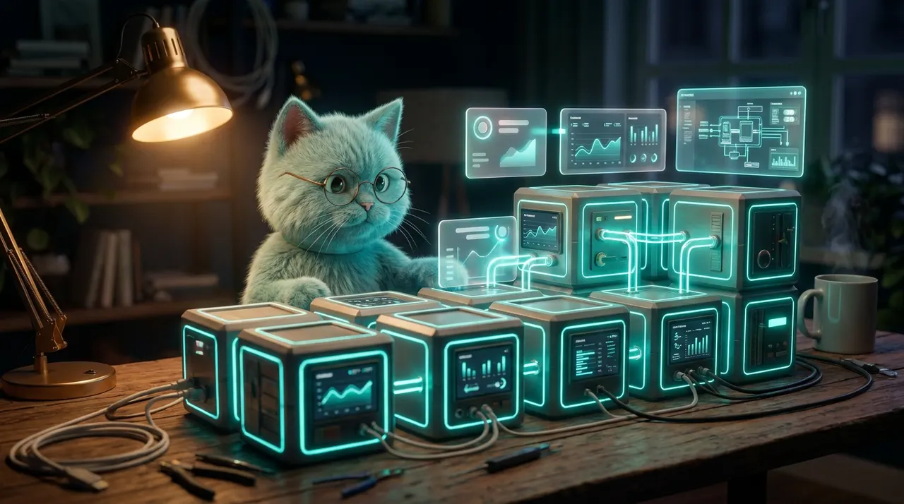 El gato calculista del estudio: ilustración para Calculadora del precio de un ERP