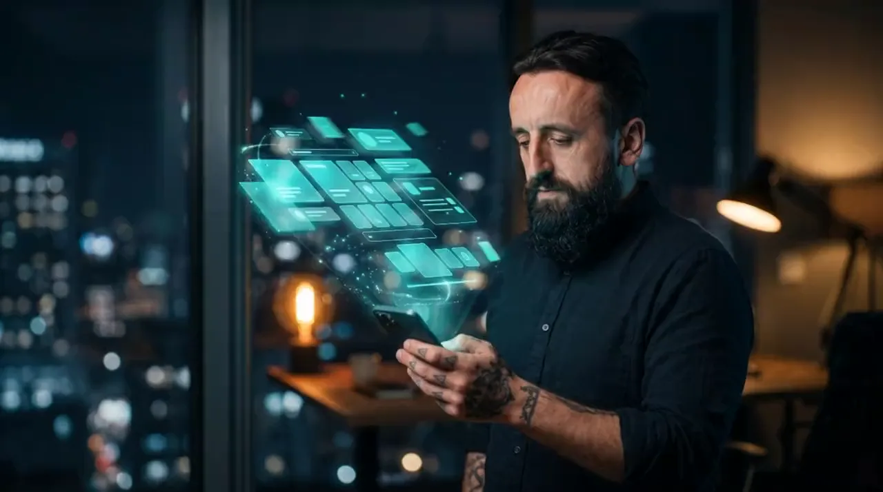 March Code, software development, automation and AI: a frame from the studio video